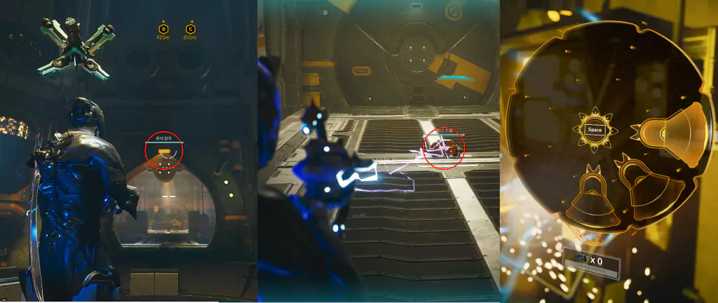 곳곳에 있는 센서 장치, 아크트랩과 같은 장해물을 원거리 무기로 파괴하고 해킹하세요