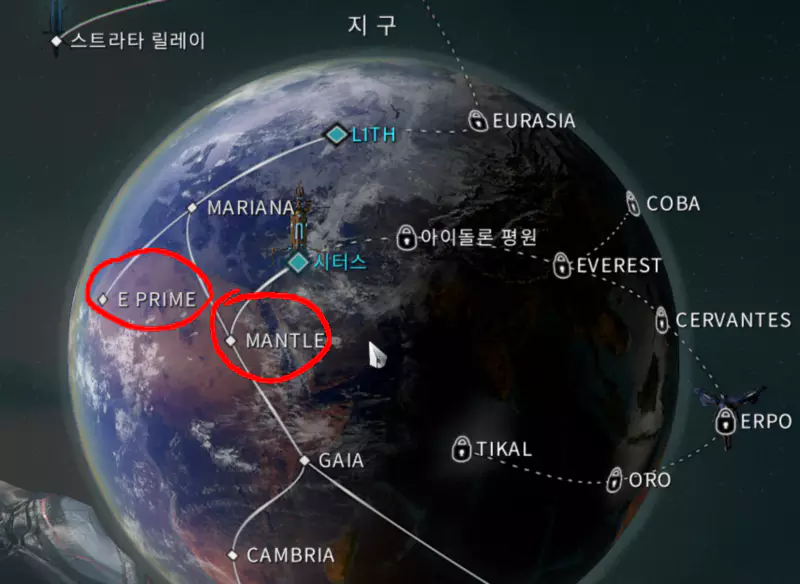 워프레임 지구 금성 교차점 노드 동반자 센티넬 탁손 제작에 필요한 자원 파밍 위치