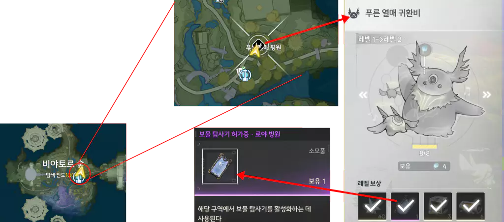 라하이로이 보물 탐사기 허가증 활성화, 얻는 방법