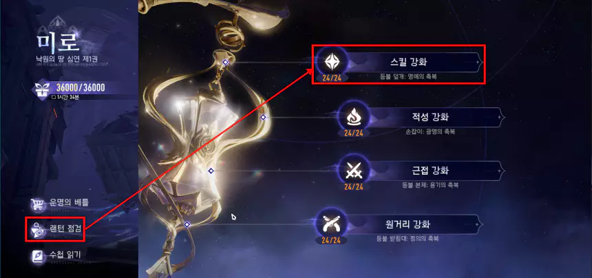 랜턴 점검, 강화 순서