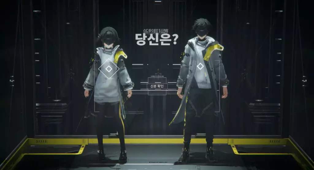 명일방주 엔드필드 주인공 캐릭터 관리자의 여성 남성 성별 선택 이미지