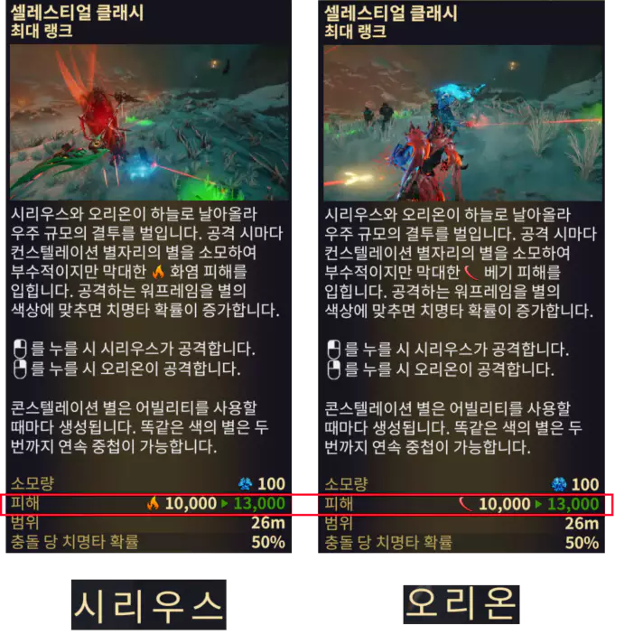 시리우스 오리온 4번 어빌리티 스킬
셀레스티얼 클래시 | Celestial Clash