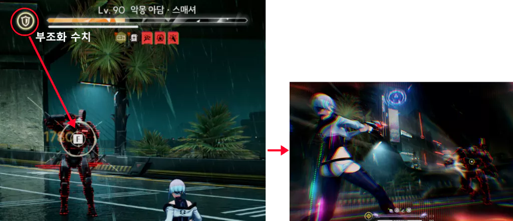 부조화 수치 및 조화도 파괴