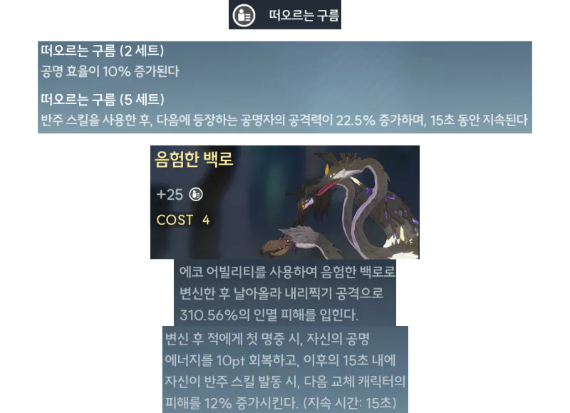 전도 방랑자 추천 에코 세트 떠오르는 구름 세트 5세트