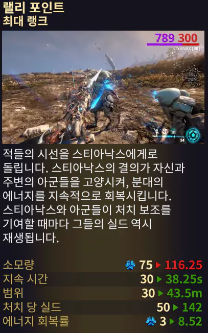 스티아낙스 3번 어빌리티 스킬
랠리 포인트 Rally Point