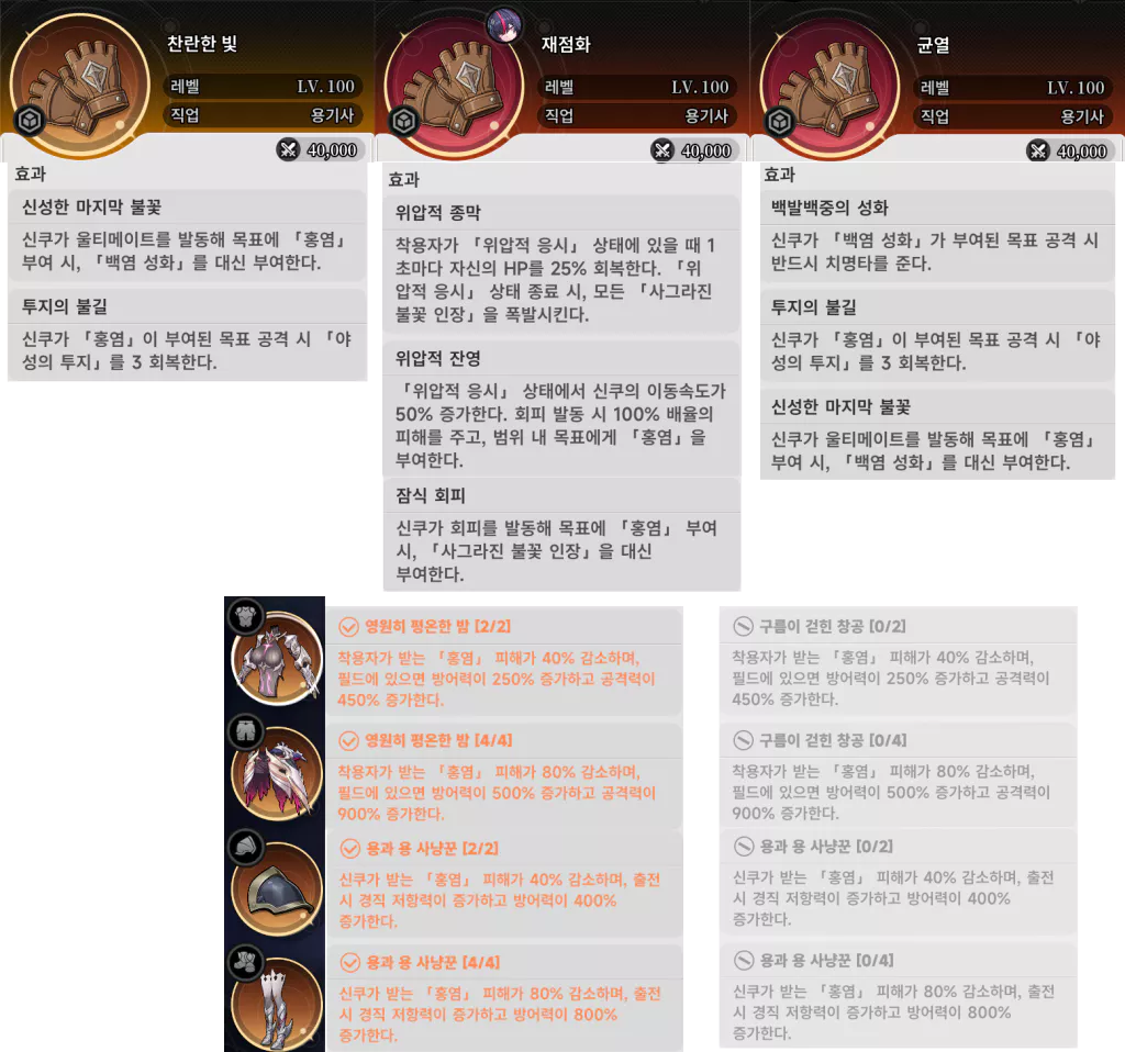 신쿠
야화 추천 장비 세팅
