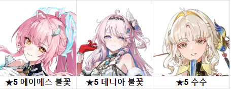 에이메스 데니아 수수
불꽃 효과 파티 조합