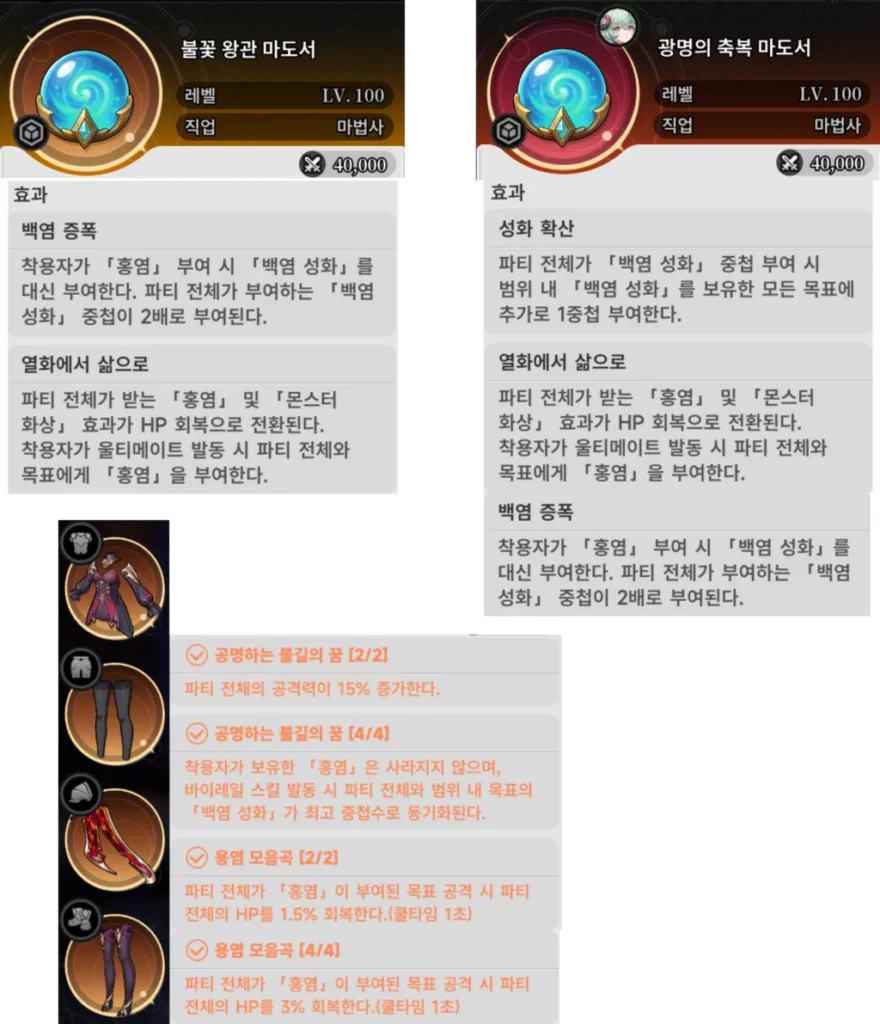 일로이
야화 추천 장비 세팅