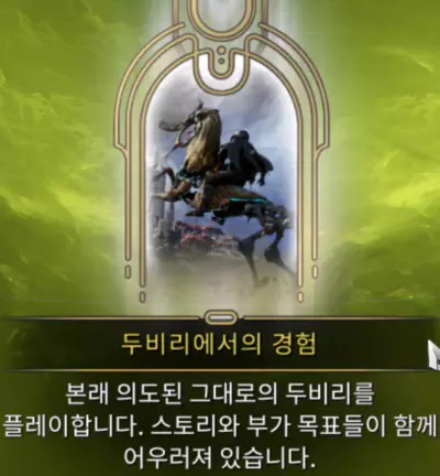두비리에서의 경험